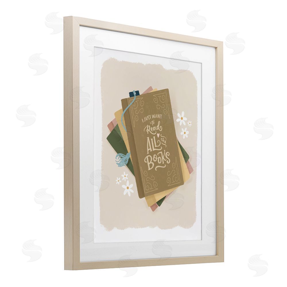 Sandra Picco Want To Read All The Books Birch Framed Print Under Glass Art