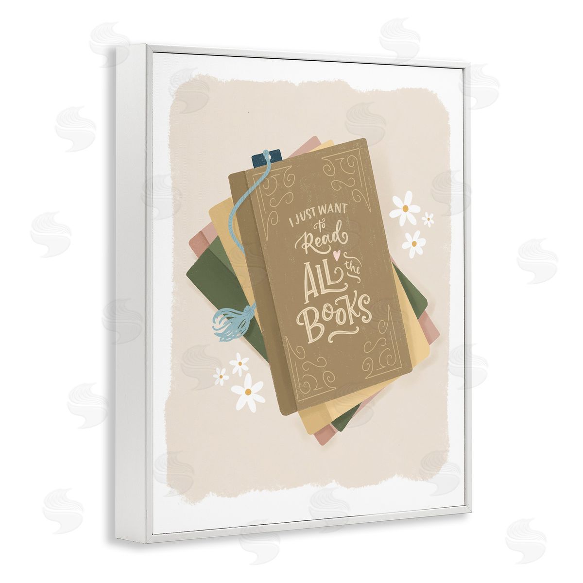 Sandra Picco Want To Read All The Books White Frame Giclee Art Print