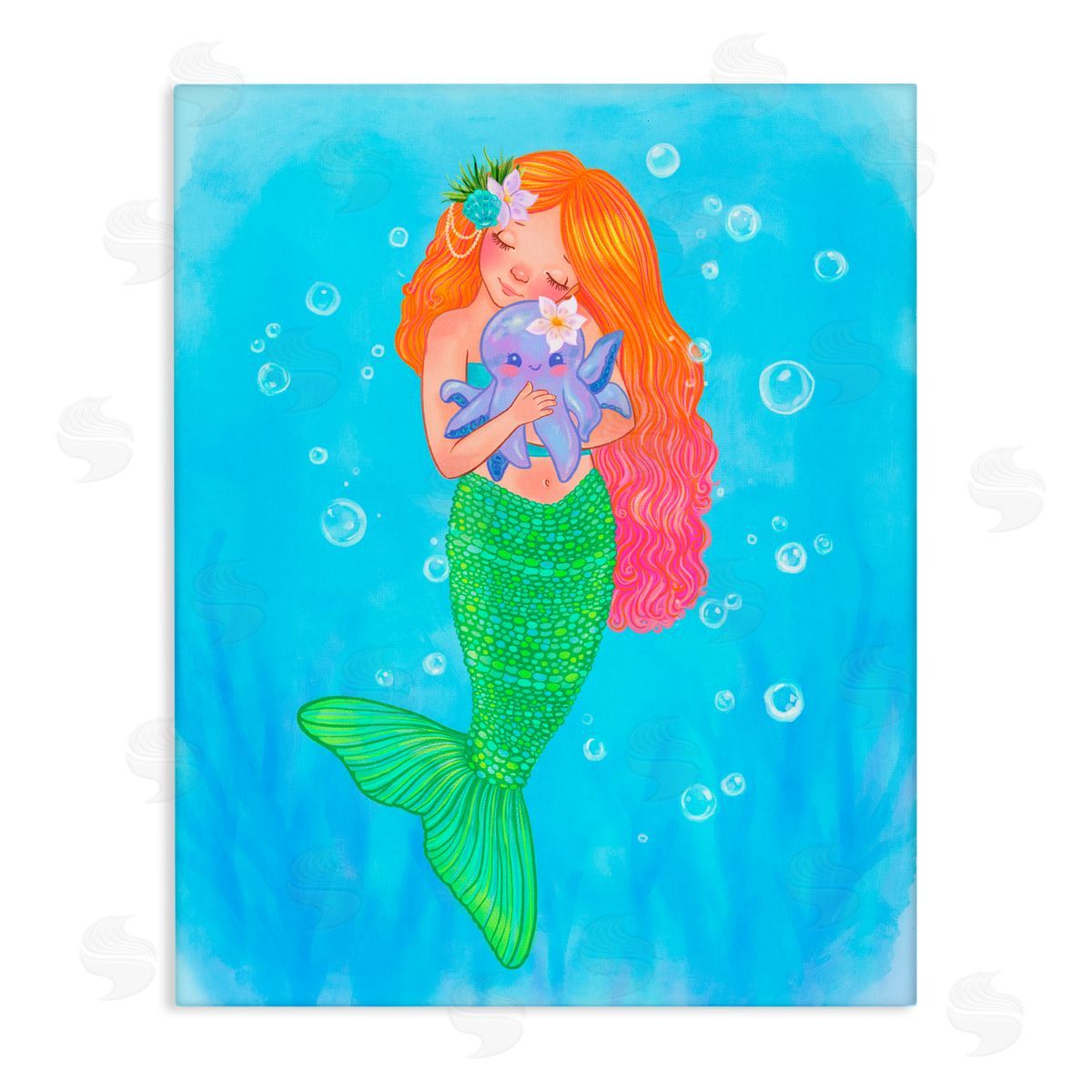 Stephanie Sanchez Sweet Mermaid Love Canvas Wall Art Print
