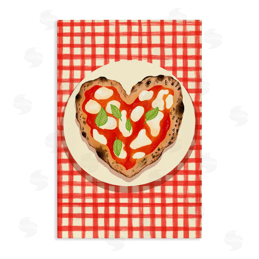 Florentina Dolci | Heart Pizza on Red Check