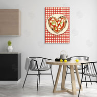 Florentina Dolci | Heart Pizza on Red Check