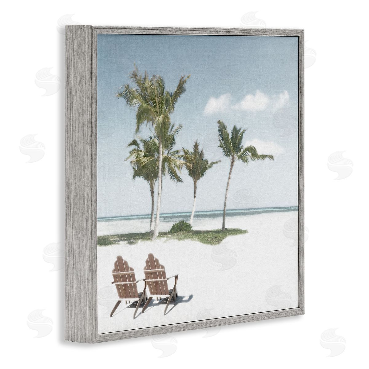 Noah Bay Sea Breeze Beach Scene Gray Framed Giclee Art Print