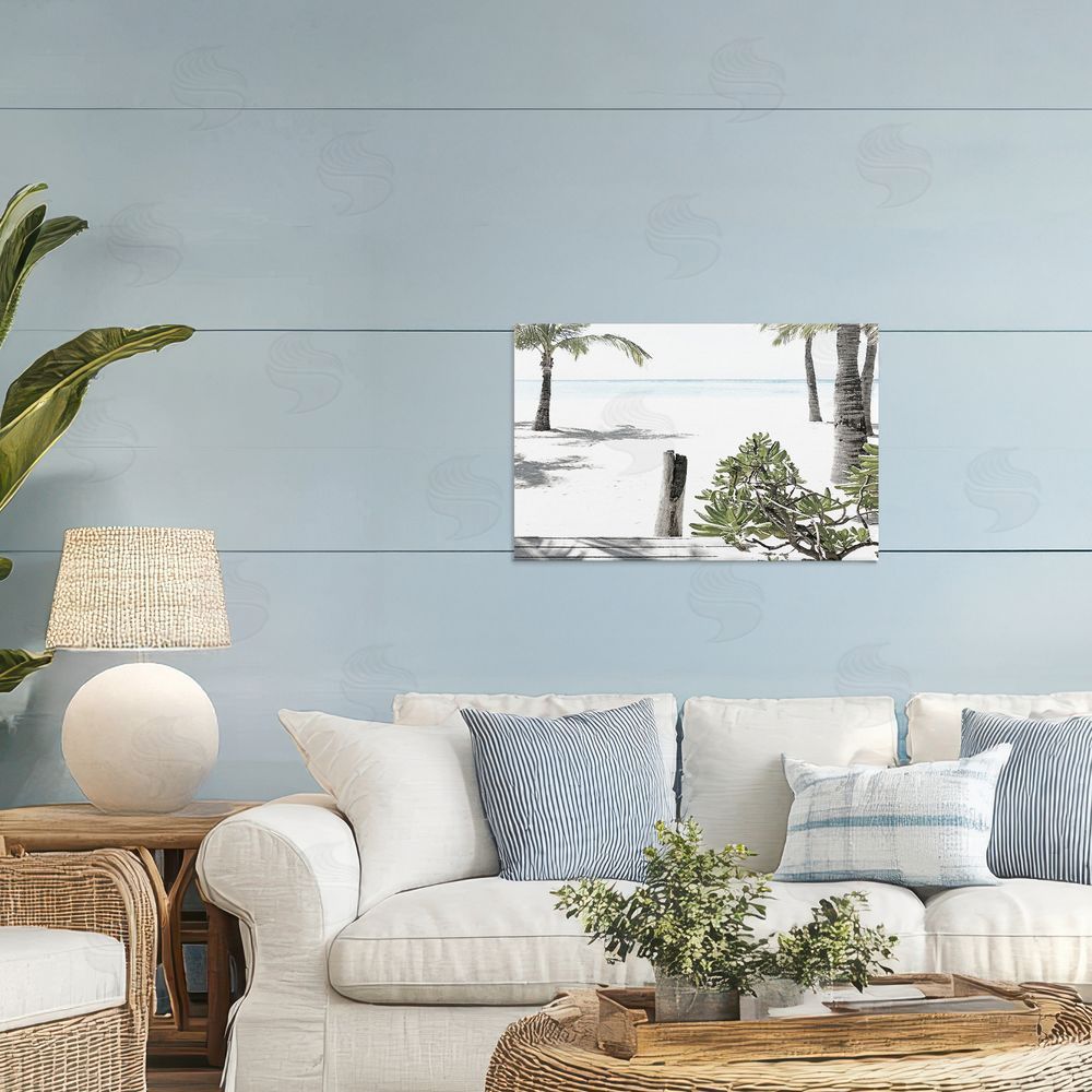 Noah Bay Shoreline Palms Landscape Printed Wall Art in Room