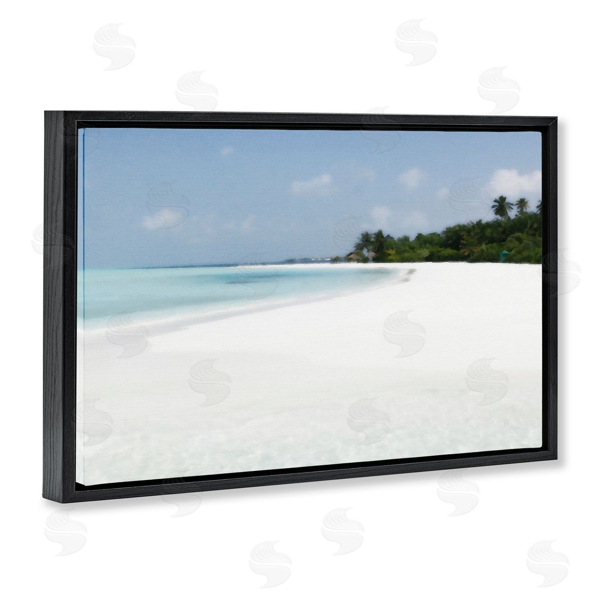 Noah Bay Horseshoe Bay Coastline Black Floating Frame Canvas Wall Art Print