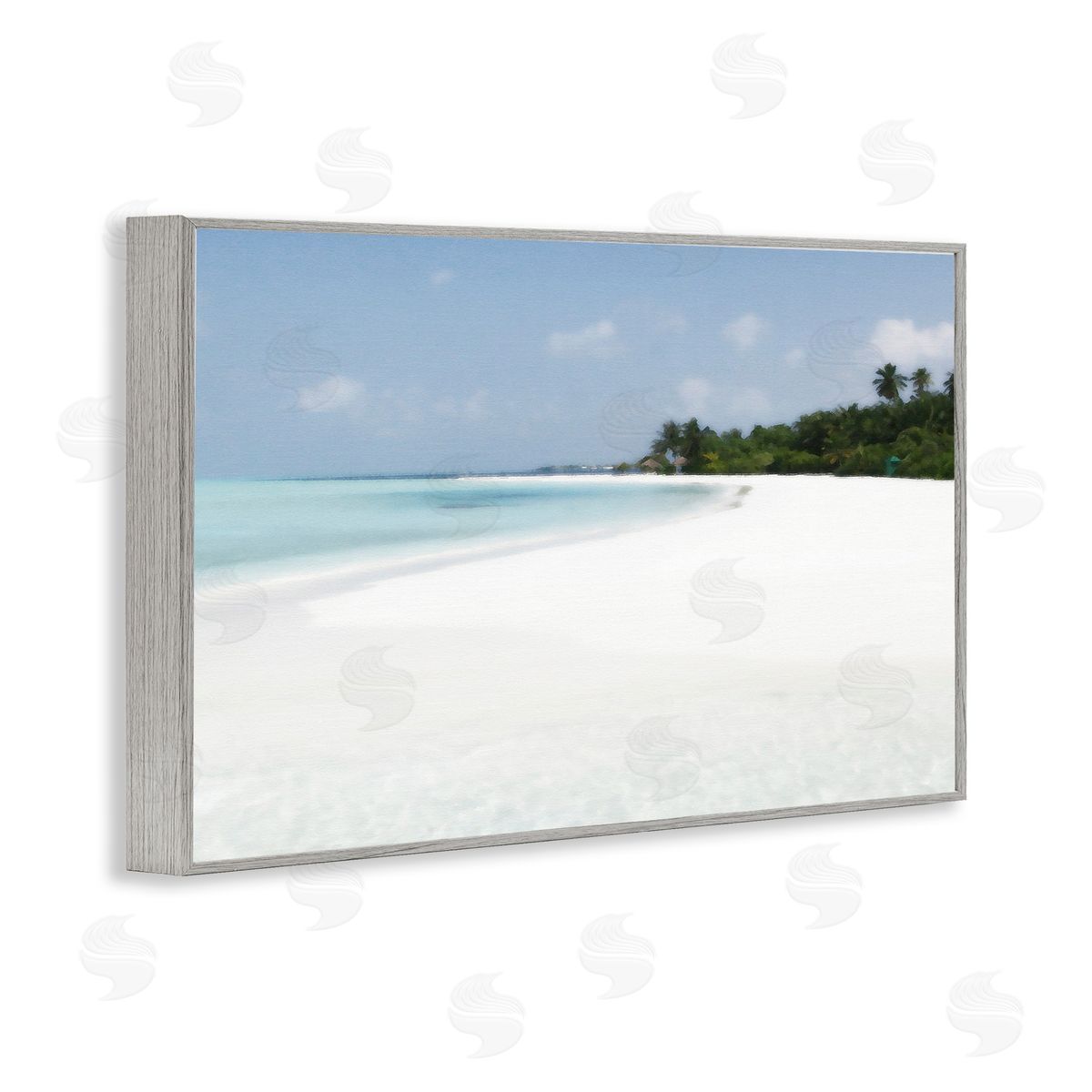 Noah Bay Horseshoe Bay Coastline Gray Framed Giclee Art Print