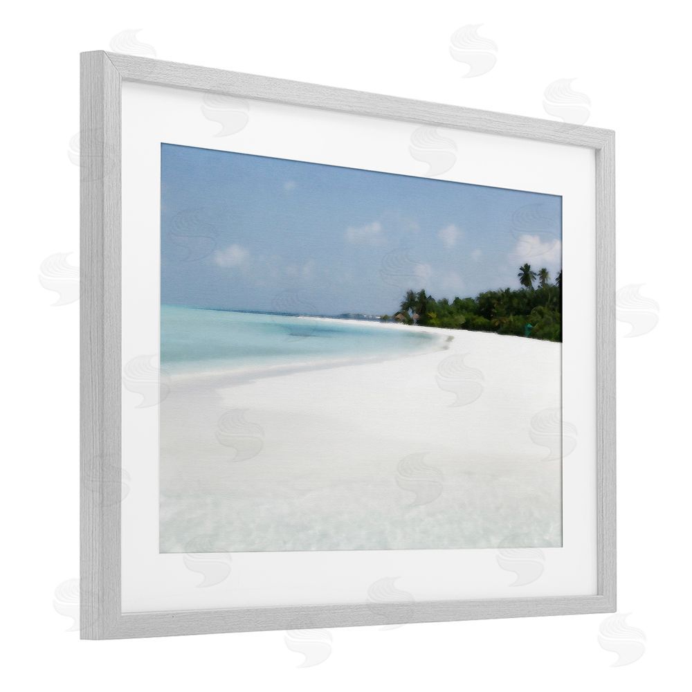 Noah Bay Horseshoe Bay Coastline Gray Framed Print Under Glass Art