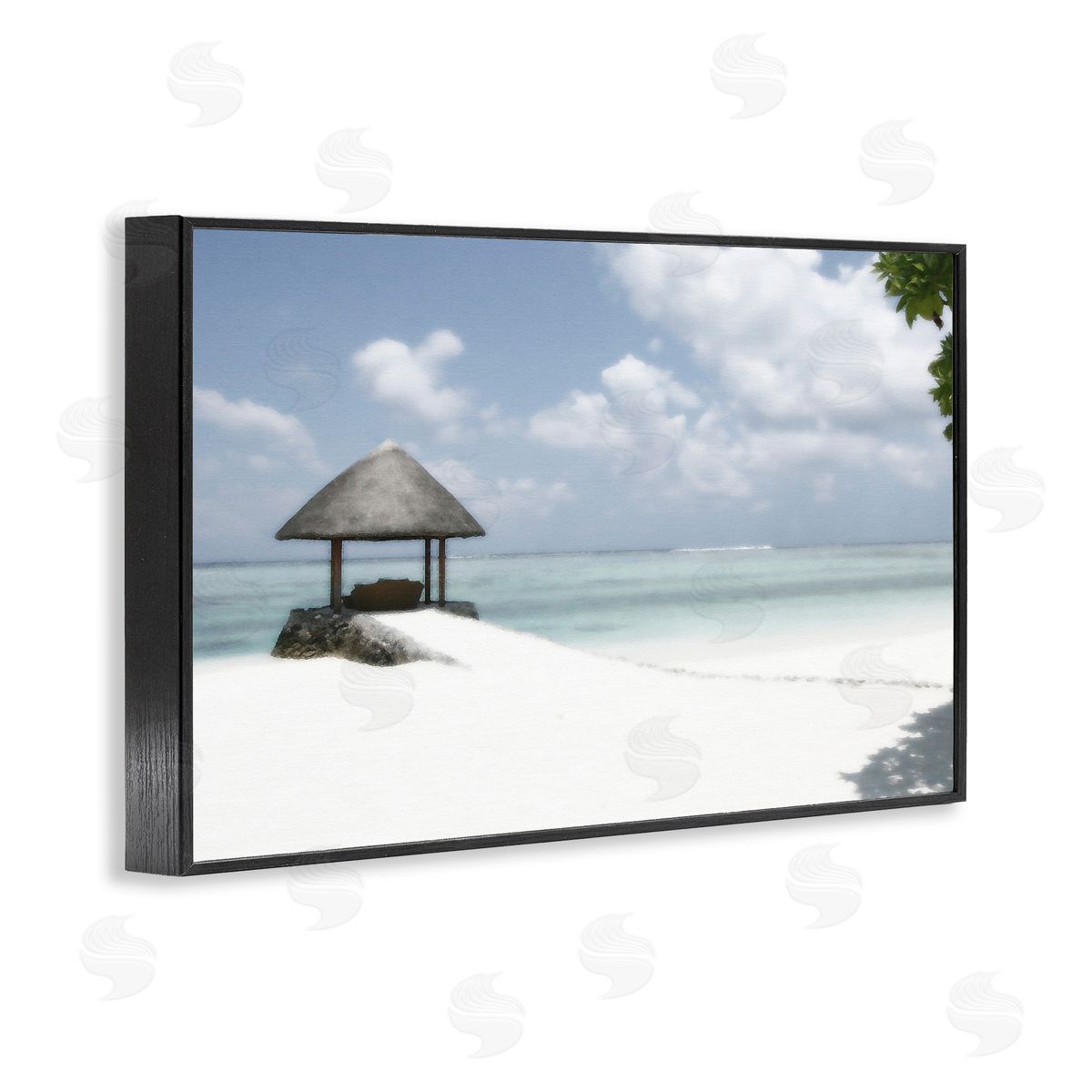 Noah Bay Quiet Place Beach Coast Black Framed Giclee Art Print