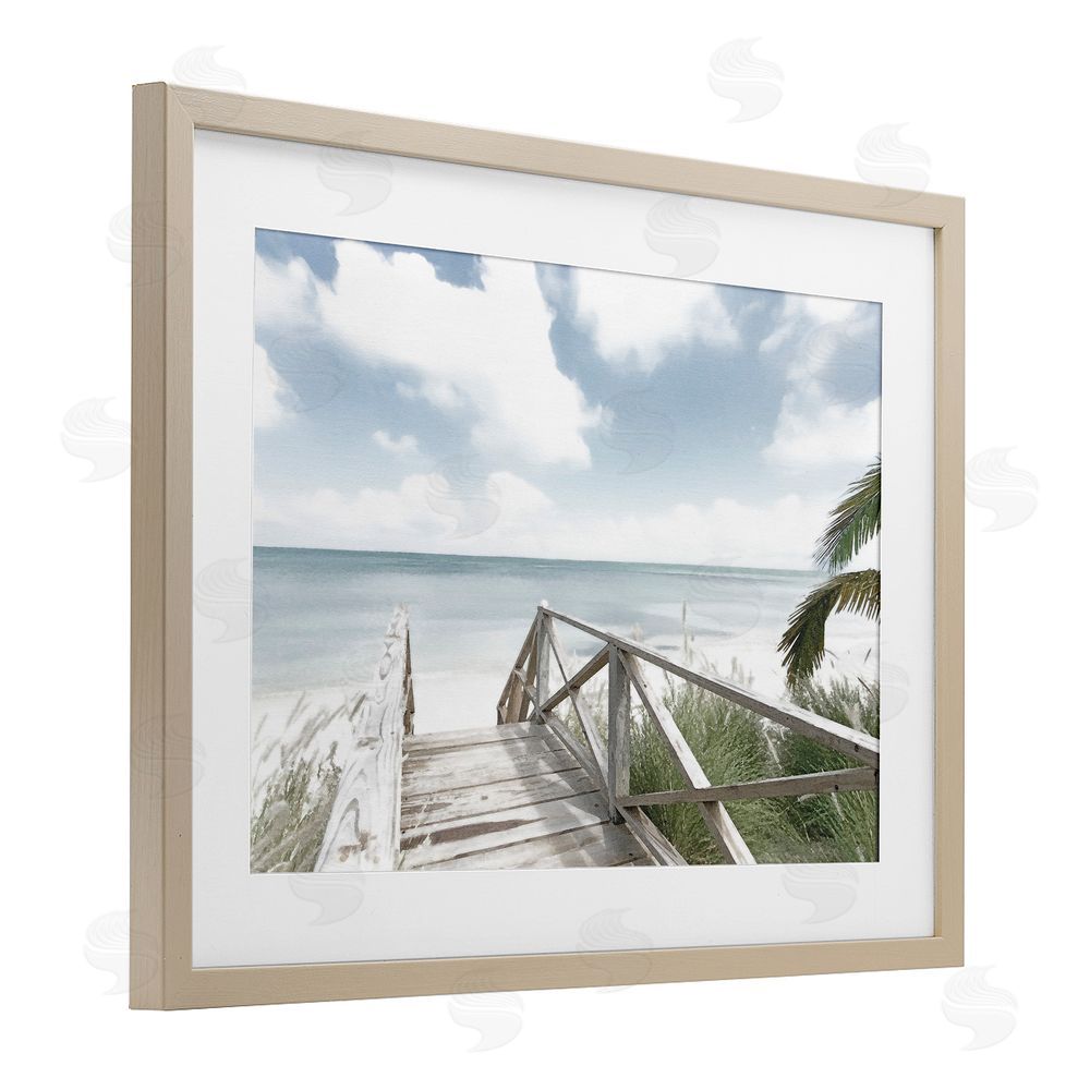Noah Bay Far Horizon Beach Coast Birch Framed Print Under Glass Art