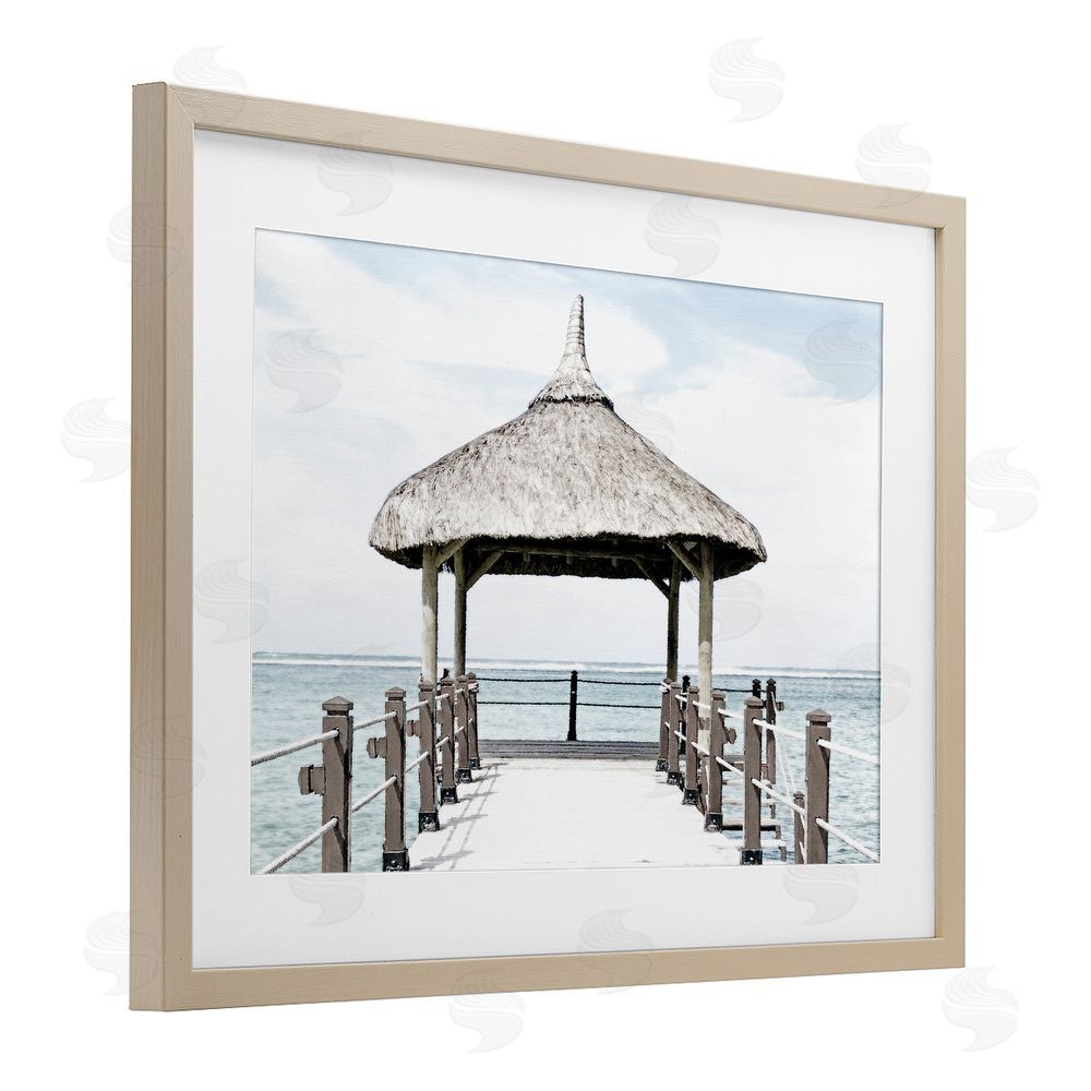 Noah Bay Jetty At Noon Coast Birch Framed Print Under Glass Art