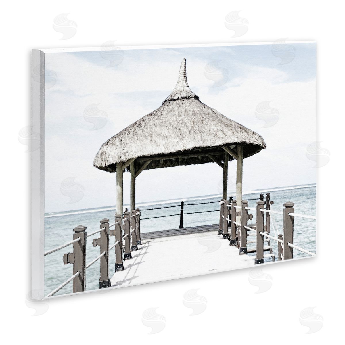 Noah Bay Jetty At Noon Coast Wall Plaque Art Print