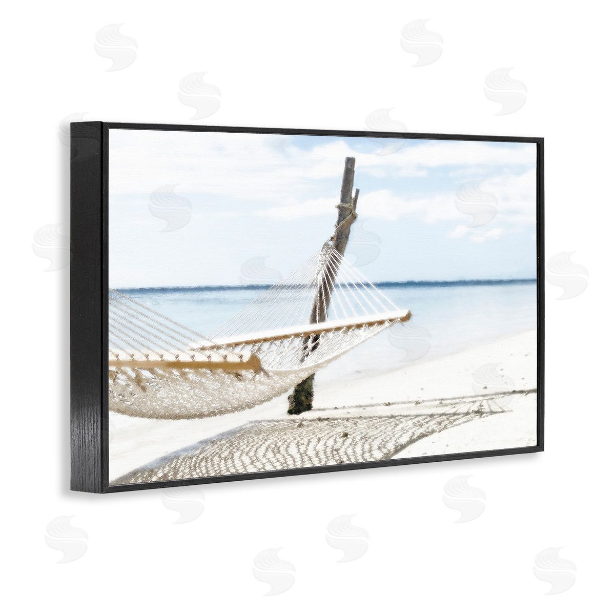 Noah Bay Beachside Hammock Coast Black Framed Giclee Art Print