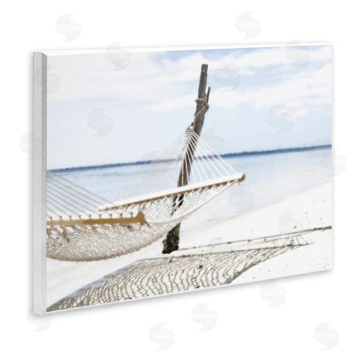 Noah Bay Beachside Hammock Coast Wall Plaque Art Print