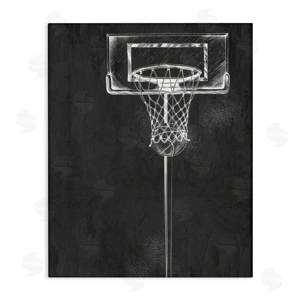 Kim Allen Basketball Dunk Score Canvas Wall Art Print