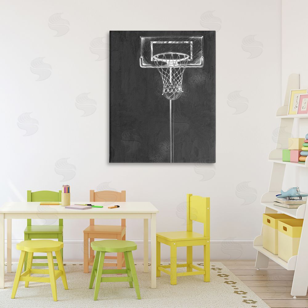 Kim Allen Basketball Dunk Score Printed Wall Art in Room