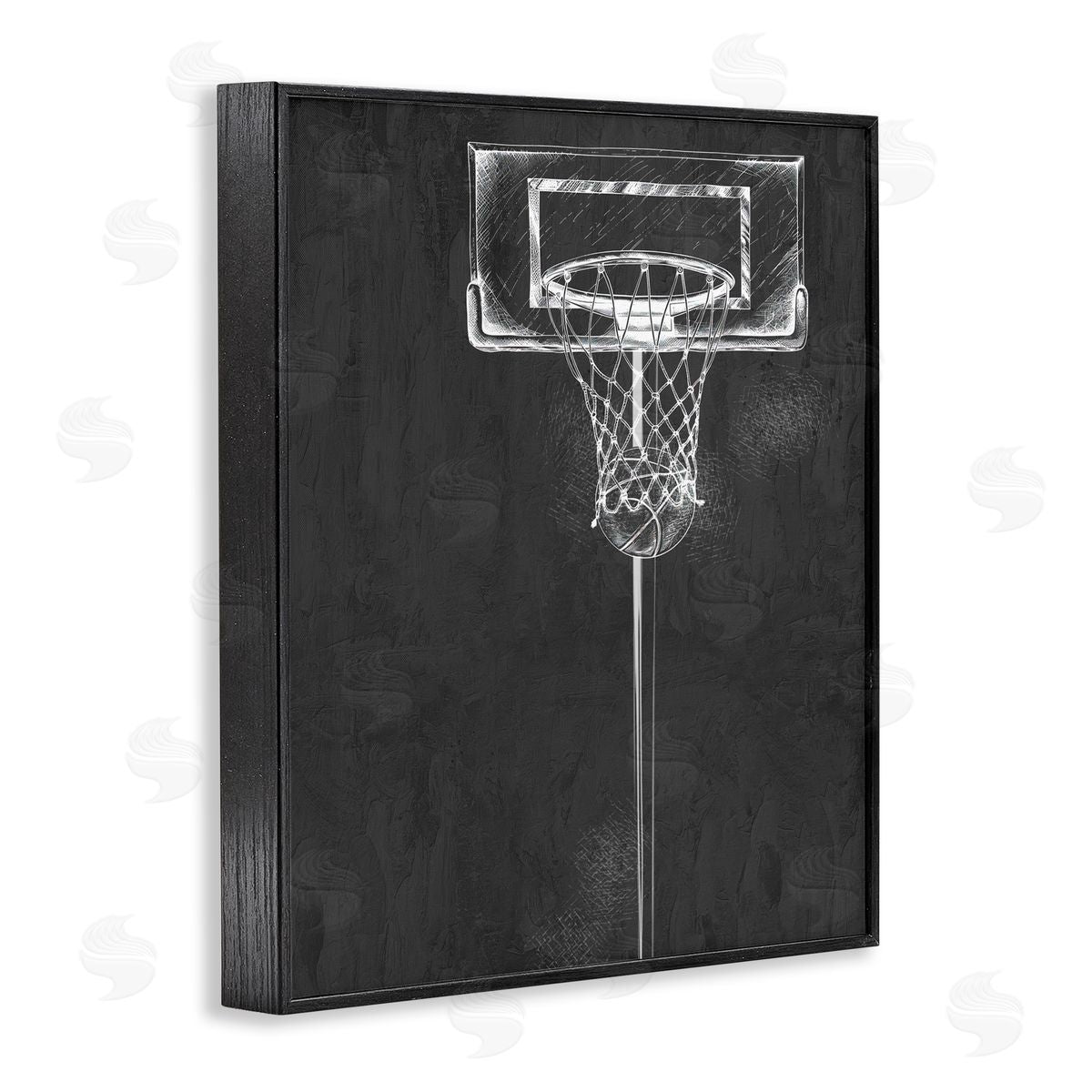Kim Allen Basketball Dunk Score Black Framed Giclee Art Print