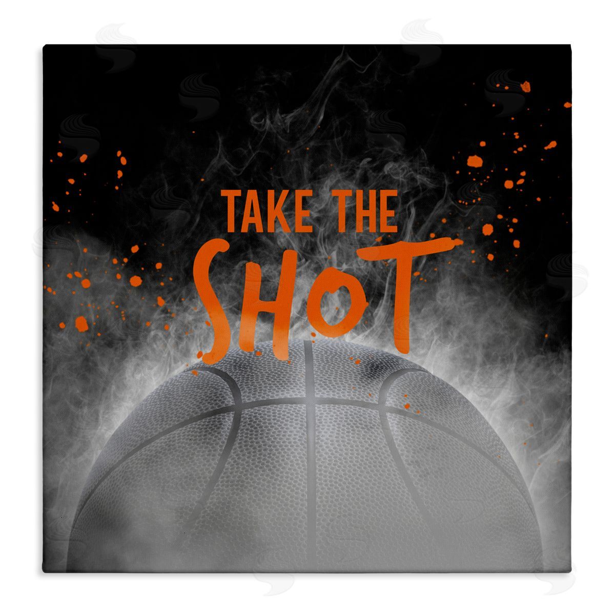 Kim Allen Take The Shot Basketball Canvas Wall Art Print