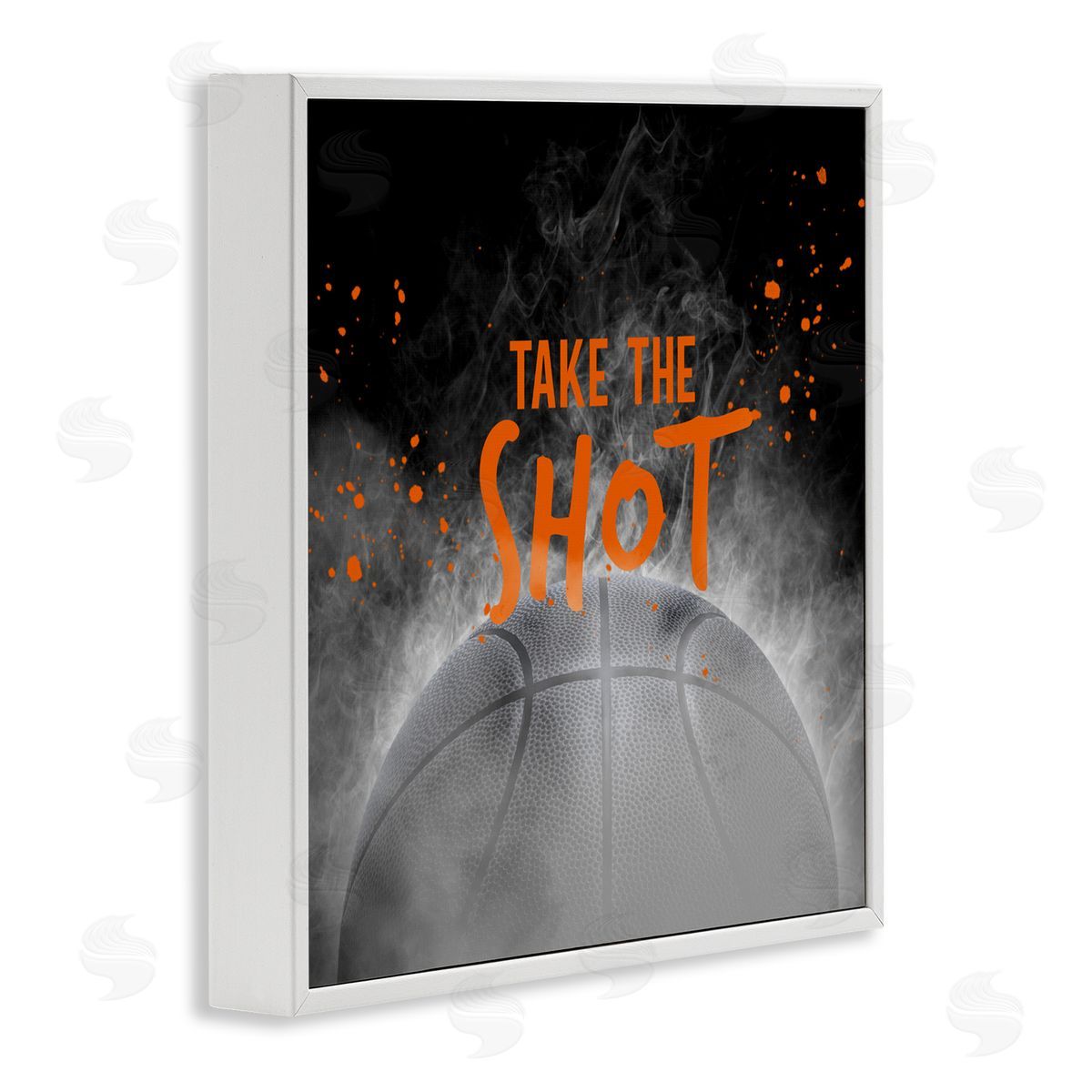 Kim Allen Take The Shot Basketball White Frame Giclee Art Print