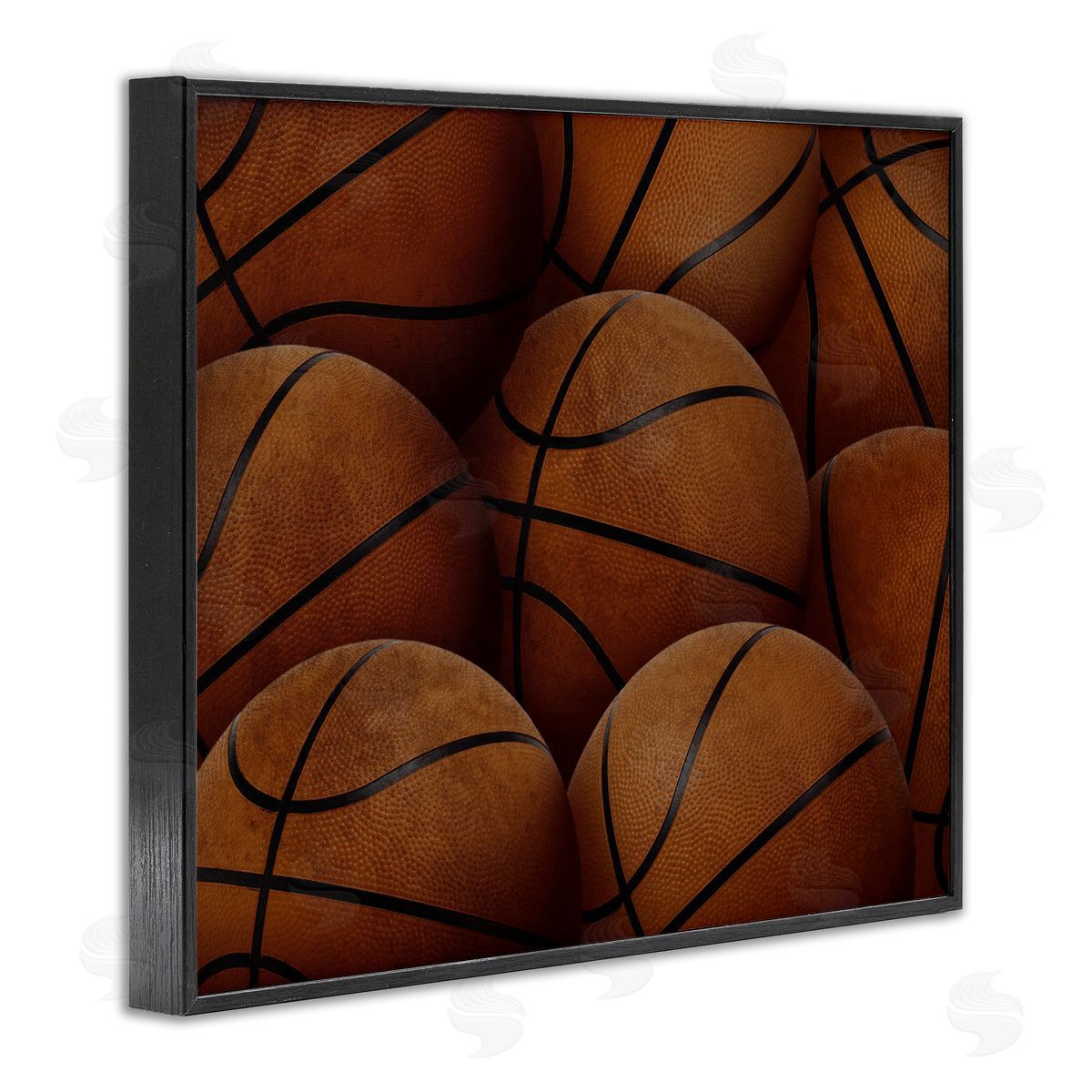 Marcus Prime Bin Of Basketballs Black Framed Giclee Art Print