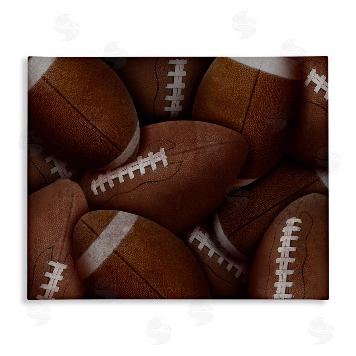 Marcus Prime Bin Of Footballs Canvas Wall Art Print