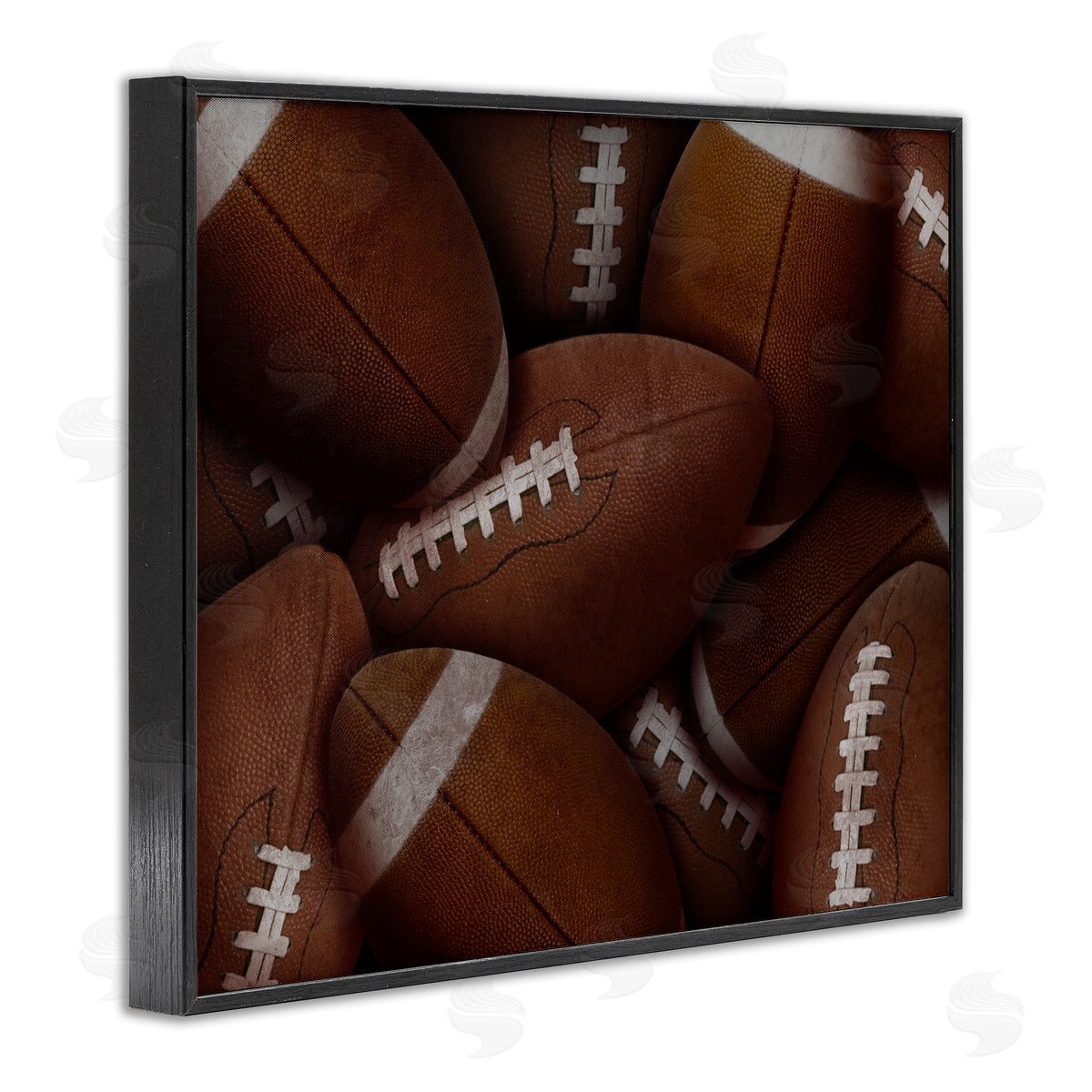 Marcus Prime Bin Of Footballs Black Framed Giclee Art Print