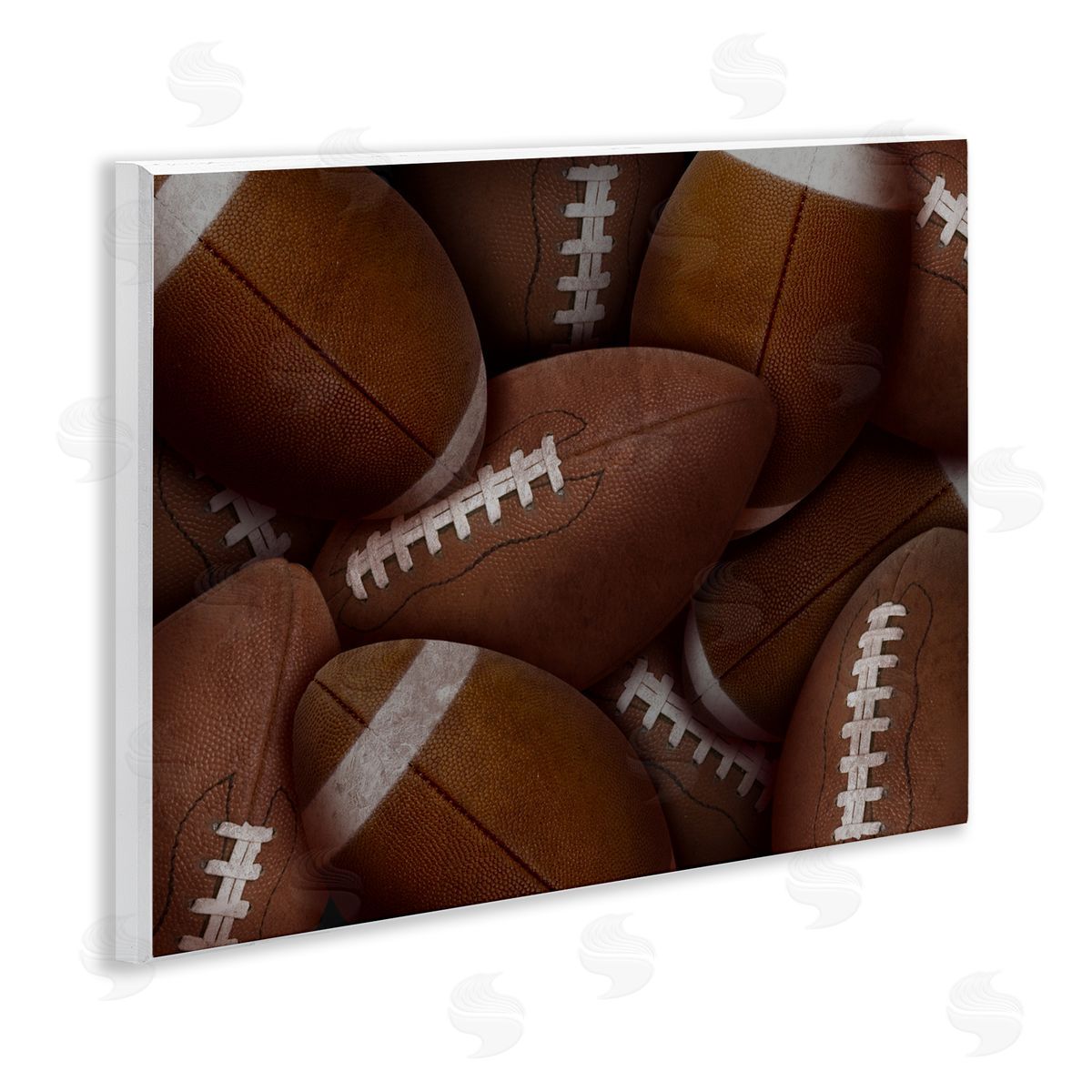 Marcus Prime Bin Of Footballs Wall Plaque Art Print