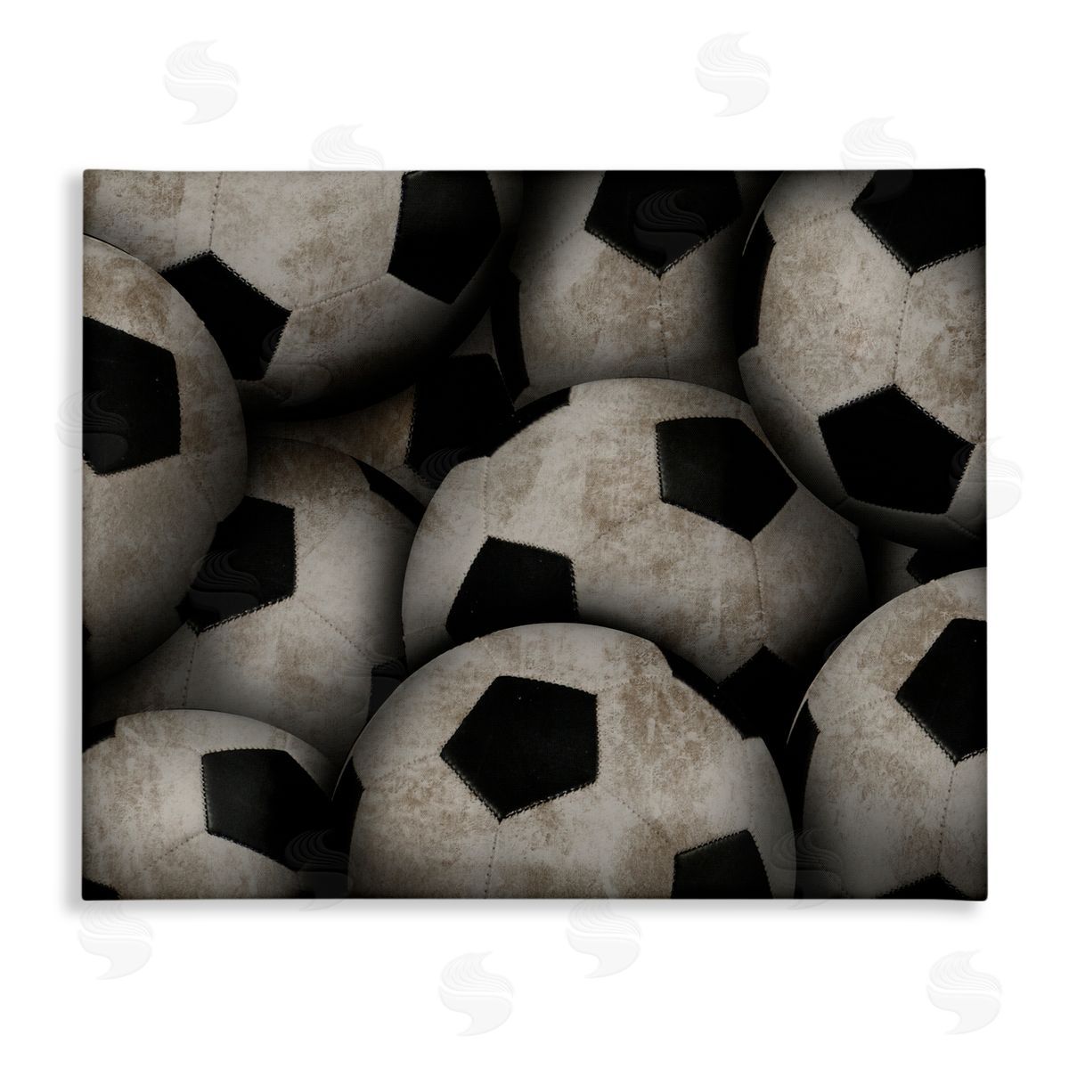 Marcus Prime Bin Of Soccer Balls Canvas Wall Art Print
