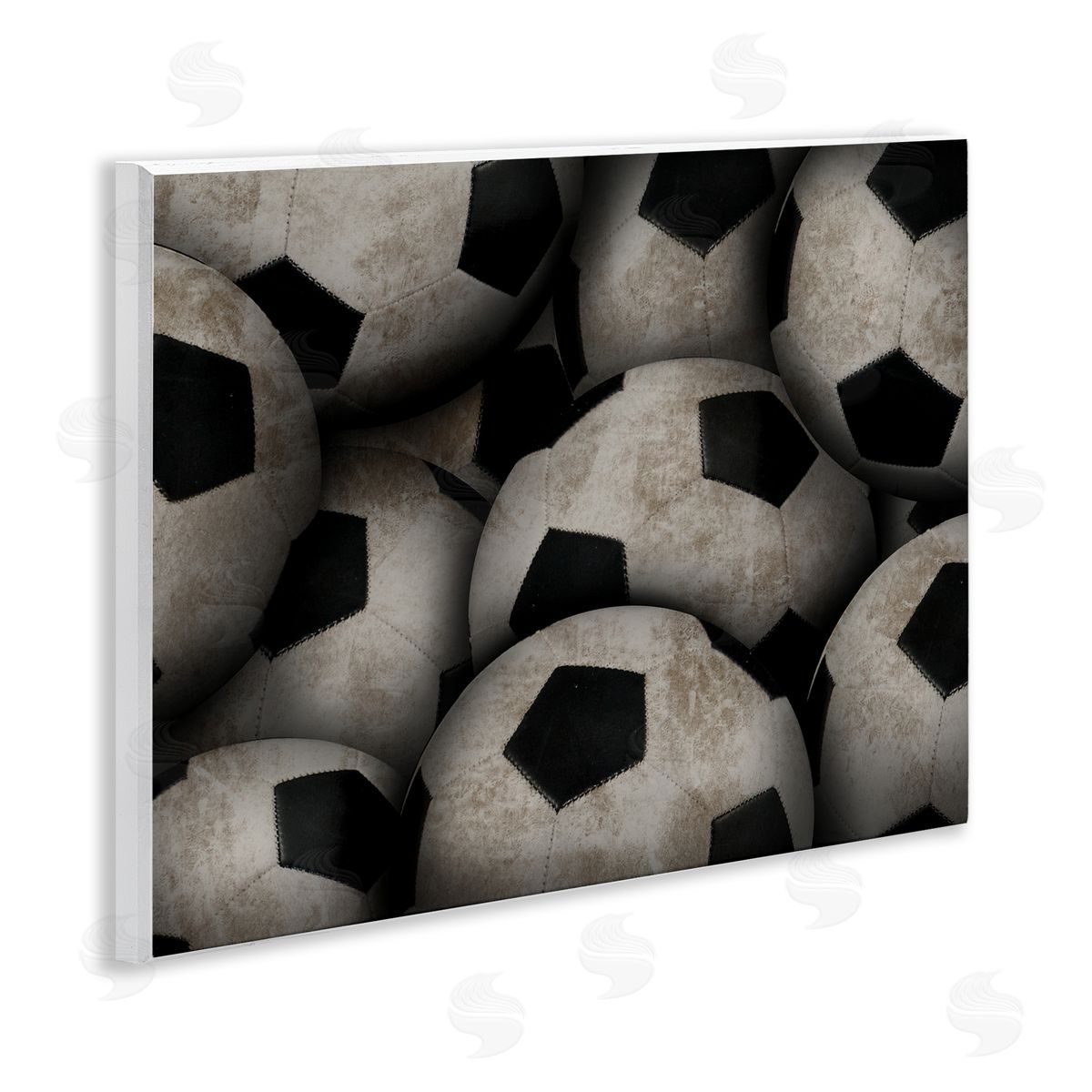 Marcus Prime Bin Of Soccer Balls Wall Plaque Art Print