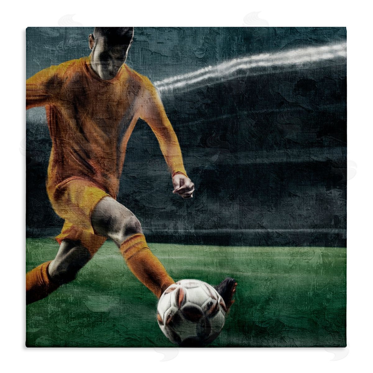 Kim Allen Soccer Kick In Action Canvas Wall Art Print