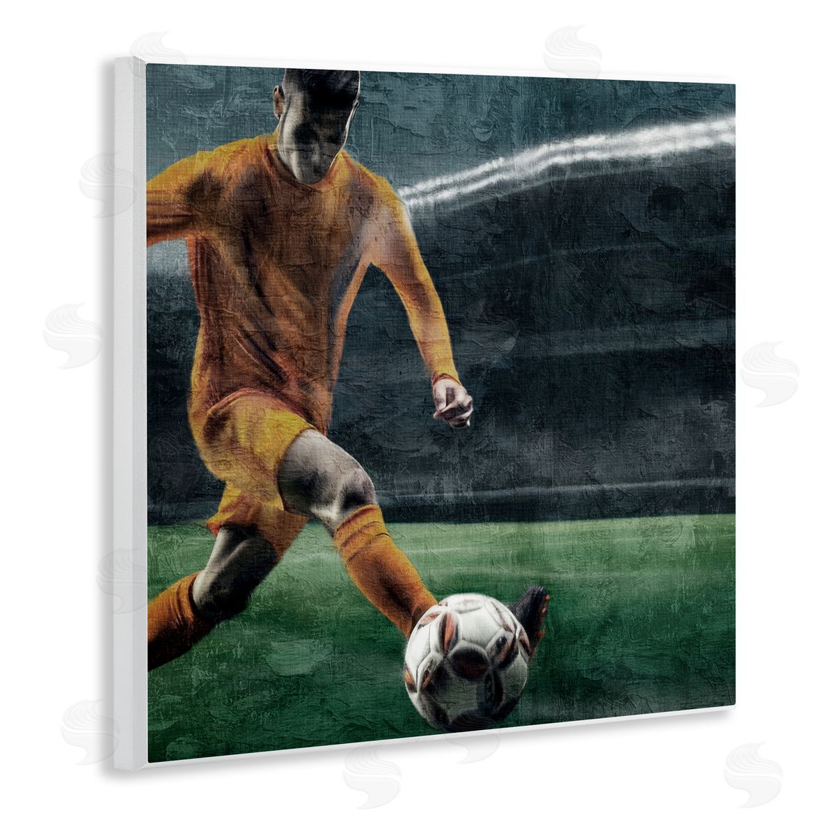Kim Allen Soccer Kick In Action Wall Plaque Art Print