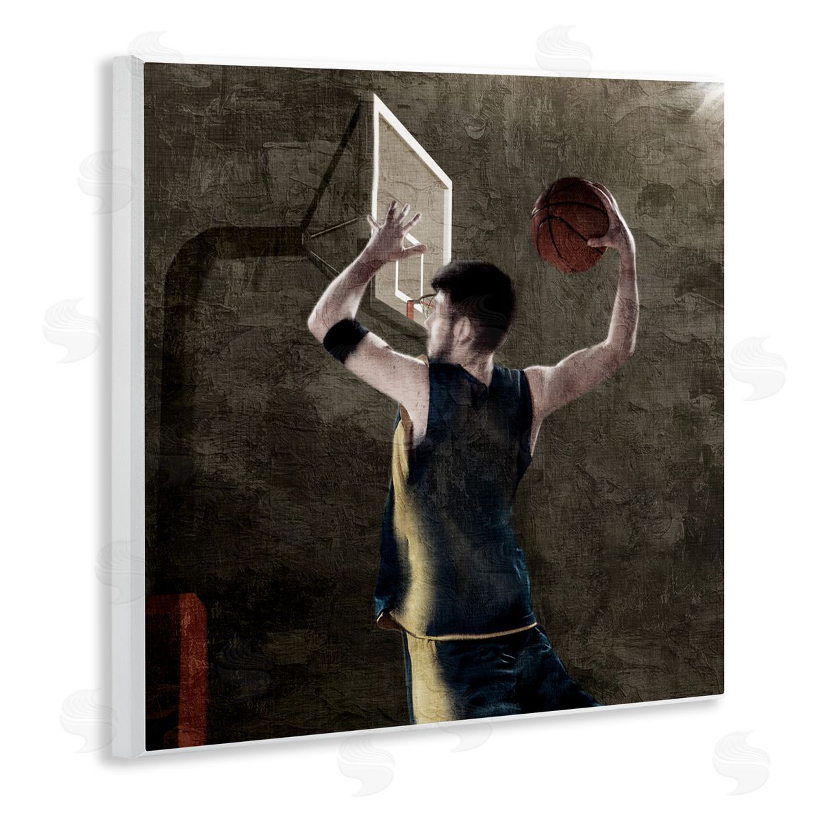 Kim Allen Basketball Dunk In Action Wall Plaque Art Print