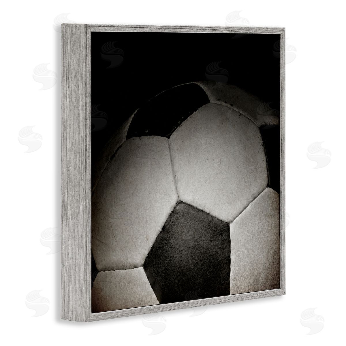 Kim Allen Soccer Closeup On Black Gray Framed Giclee Art Print
