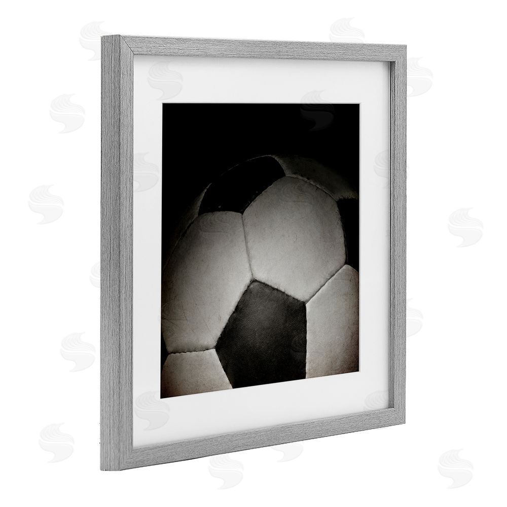 Kim Allen Soccer Closeup On Black Gray Framed Print Under Glass Art