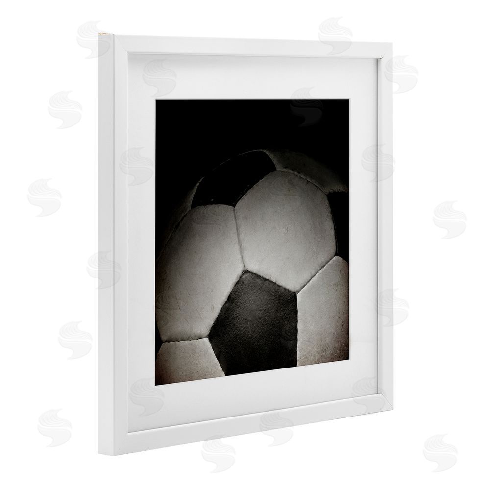 Kim Allen Soccer Closeup On Black White Framed Print Under Glass Art