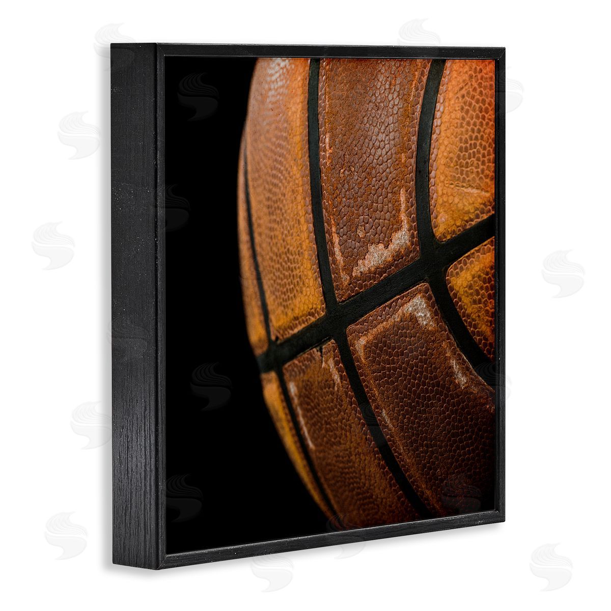 Kim Allen Basketball Closeup On Black Black Framed Giclee Art Print
