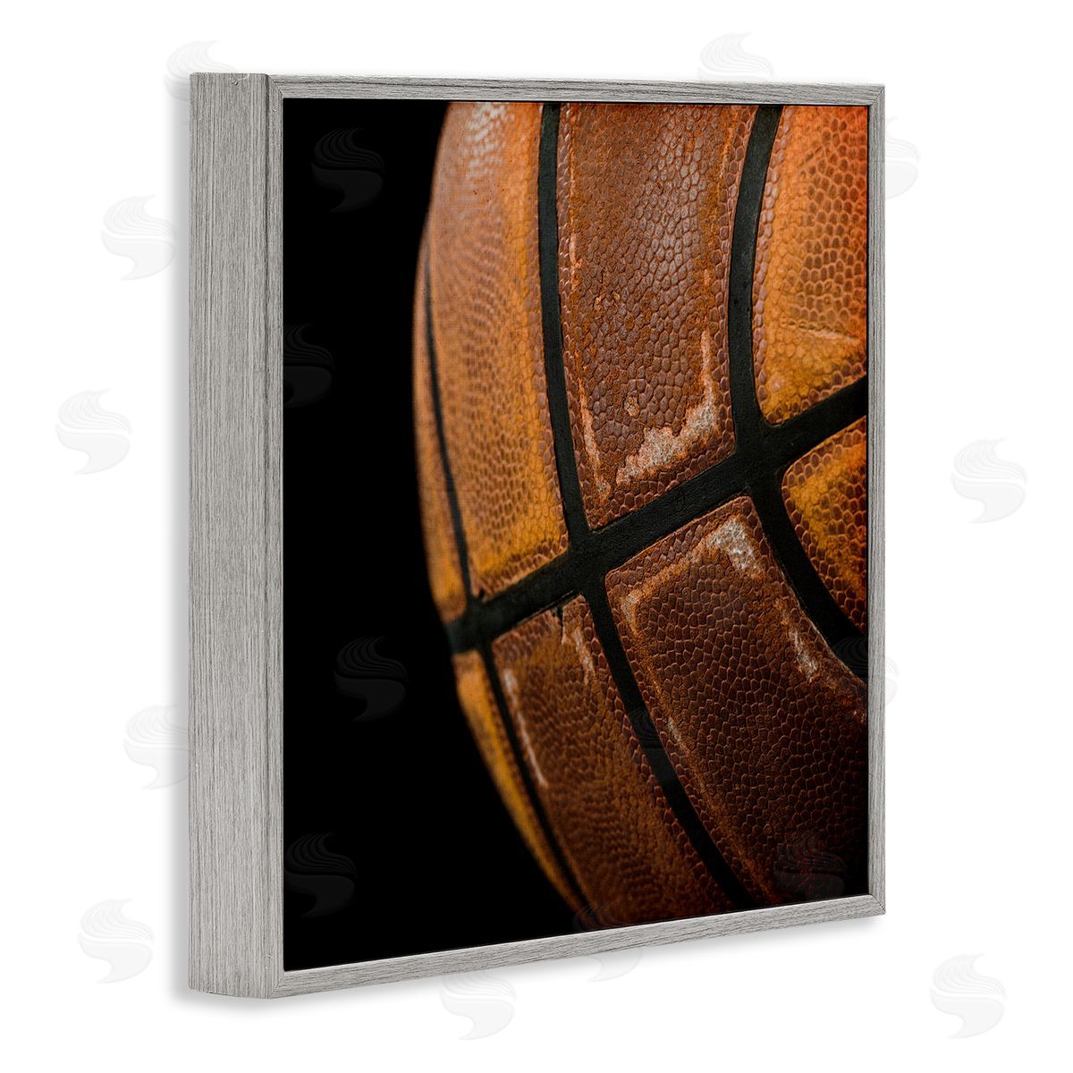 Kim Allen Basketball Closeup On Black Gray Framed Giclee Art Print