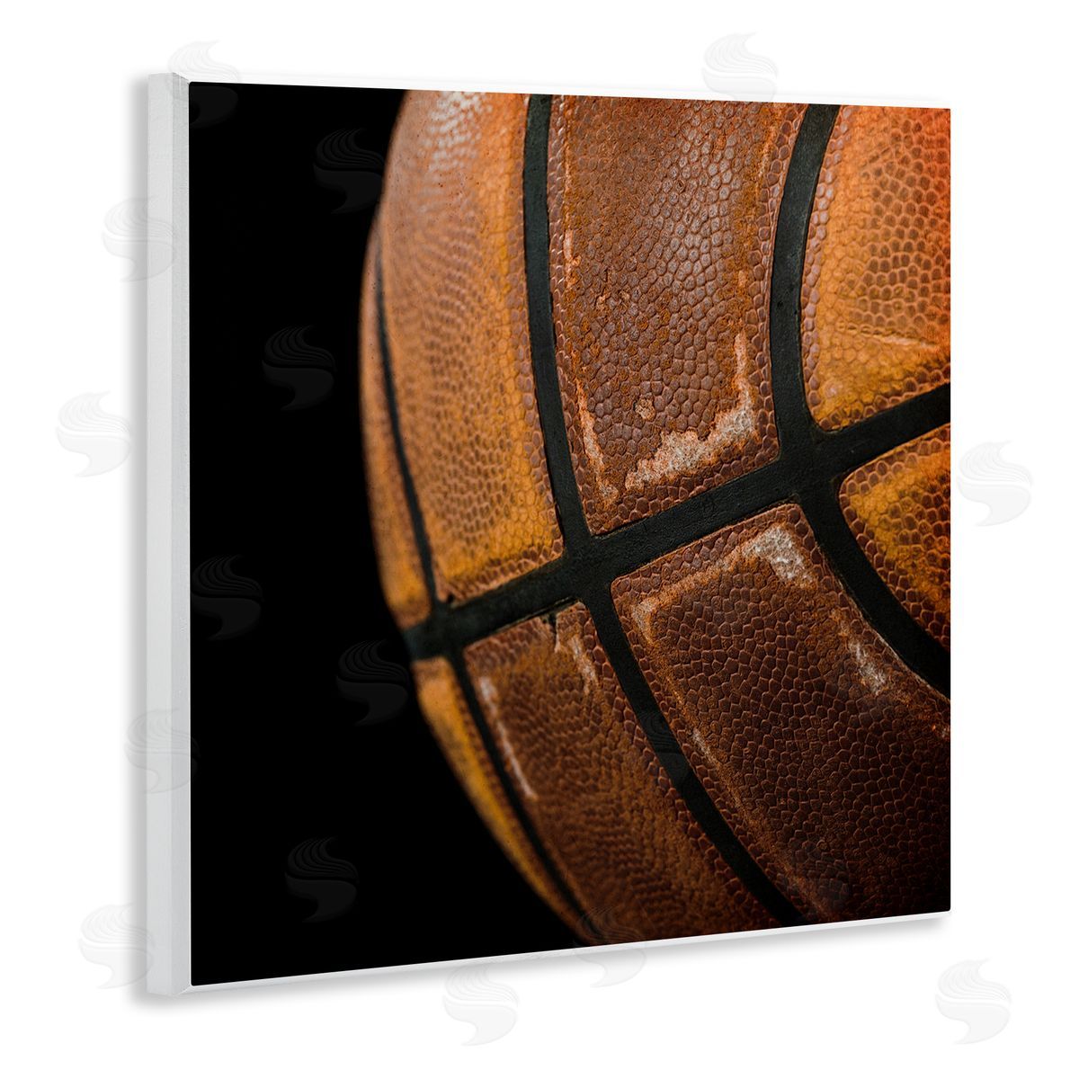 Kim Allen Basketball Closeup On Black Wall Plaque Art Print