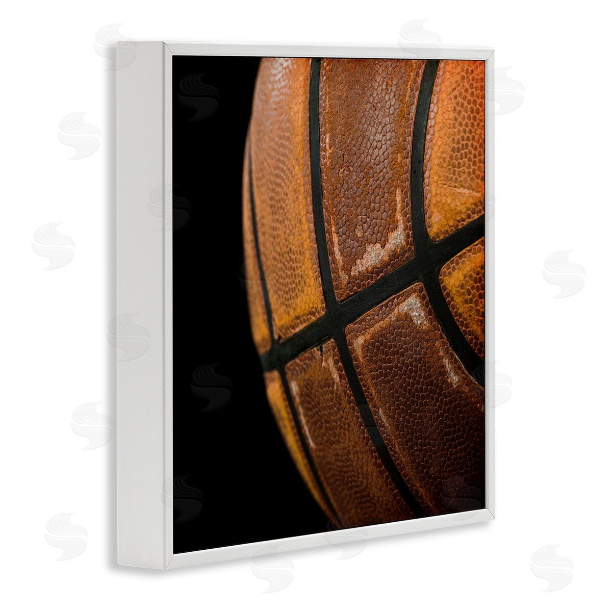 Kim Allen Basketball Closeup On Black White Frame Giclee Art Print