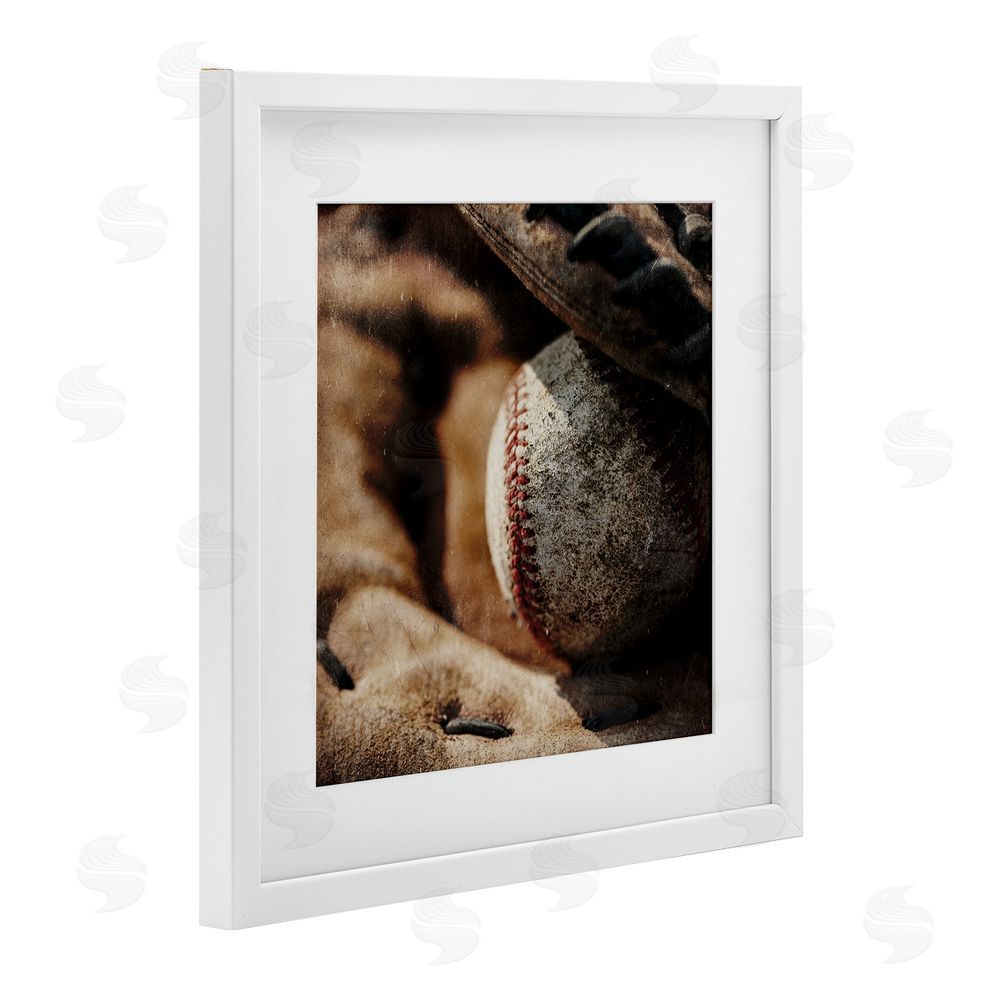 Kim Allen Be The Ball Baseball White Framed Print Under Glass Art