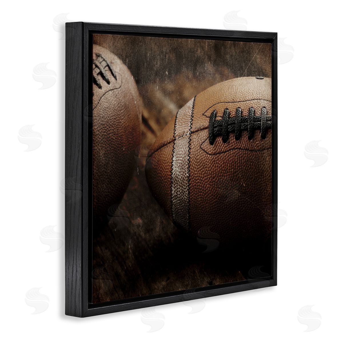 Kim Allen Be The Ball Football Black Floating Frame Canvas Wall Art Print
