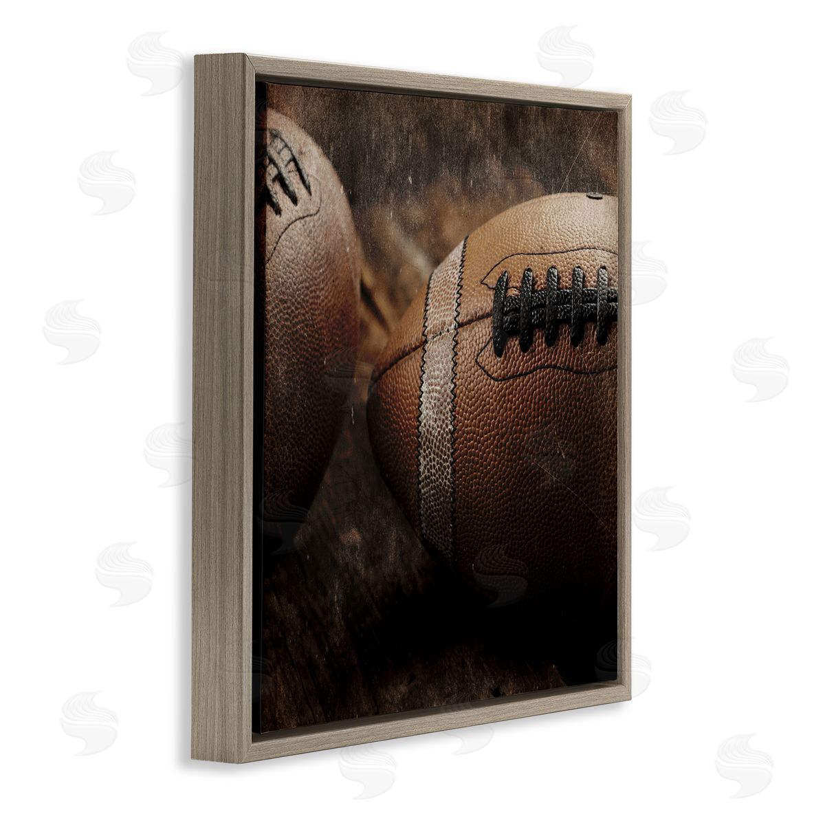 Kim Allen Be The Ball Football Brown Floating Frame Canvas Art Print