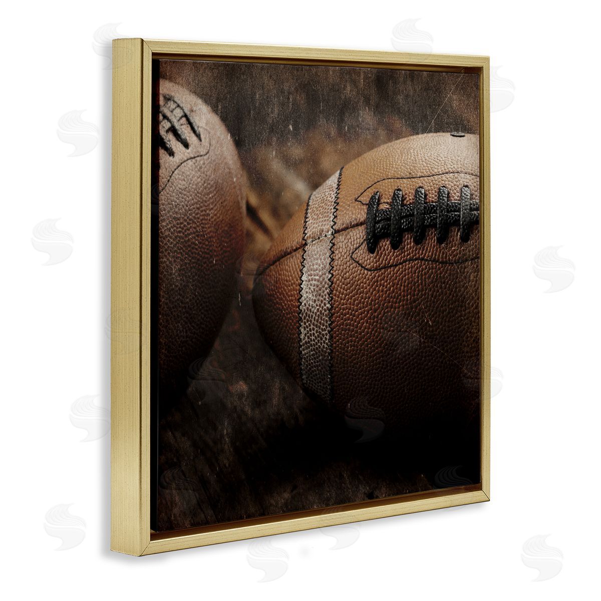 Kim Allen Be The Ball Football Gold Floating Frame Canvas Art Print