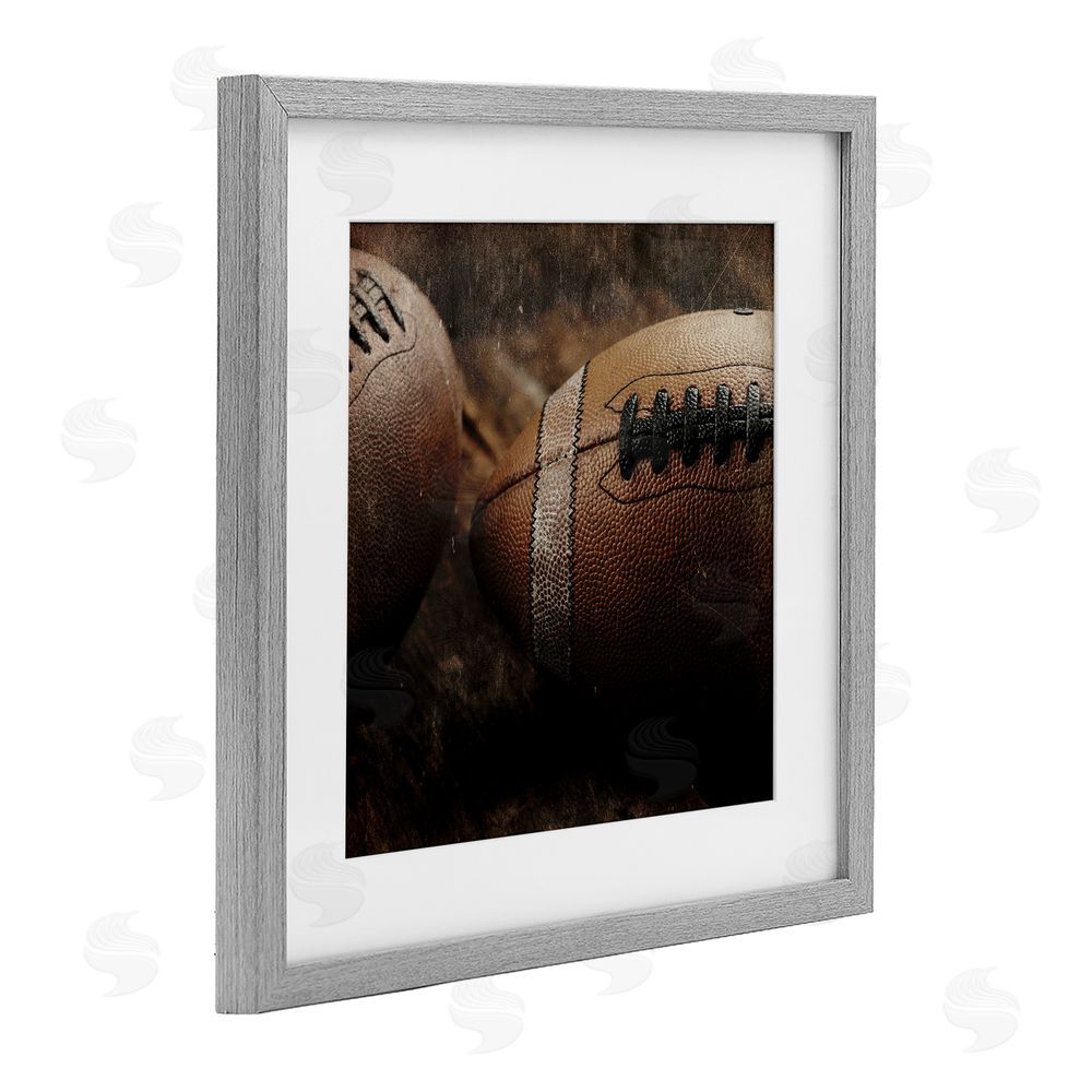 Kim Allen Be The Ball Football Gray Framed Print Under Glass Art