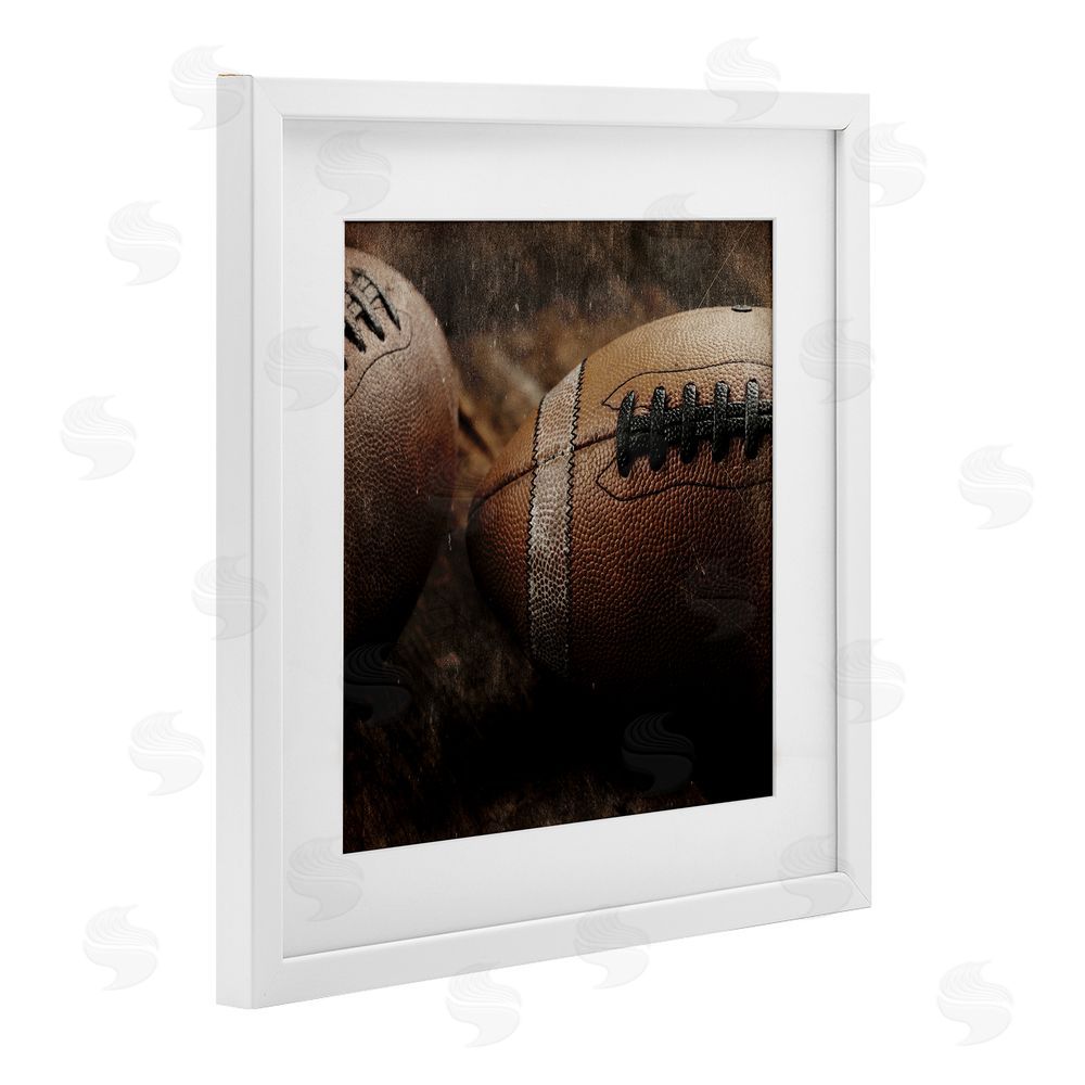 Kim Allen Be The Ball Football White Framed Print Under Glass Art
