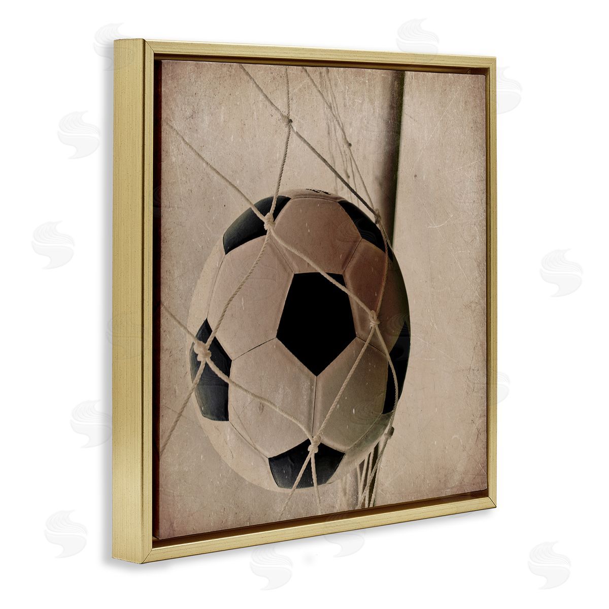 Kim Allen Be The Ball Soccer Gold Floating Frame Canvas Art Print