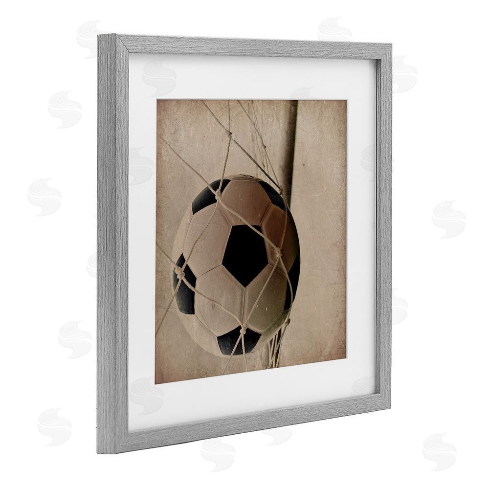 Kim Allen Be The Ball Soccer Gray Framed Print Under Glass Art