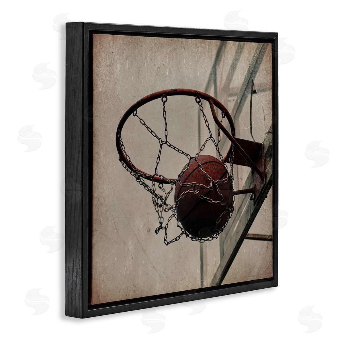 Kim Allen Be The Ball Basketball Black Floating Frame Canvas Wall Art Print