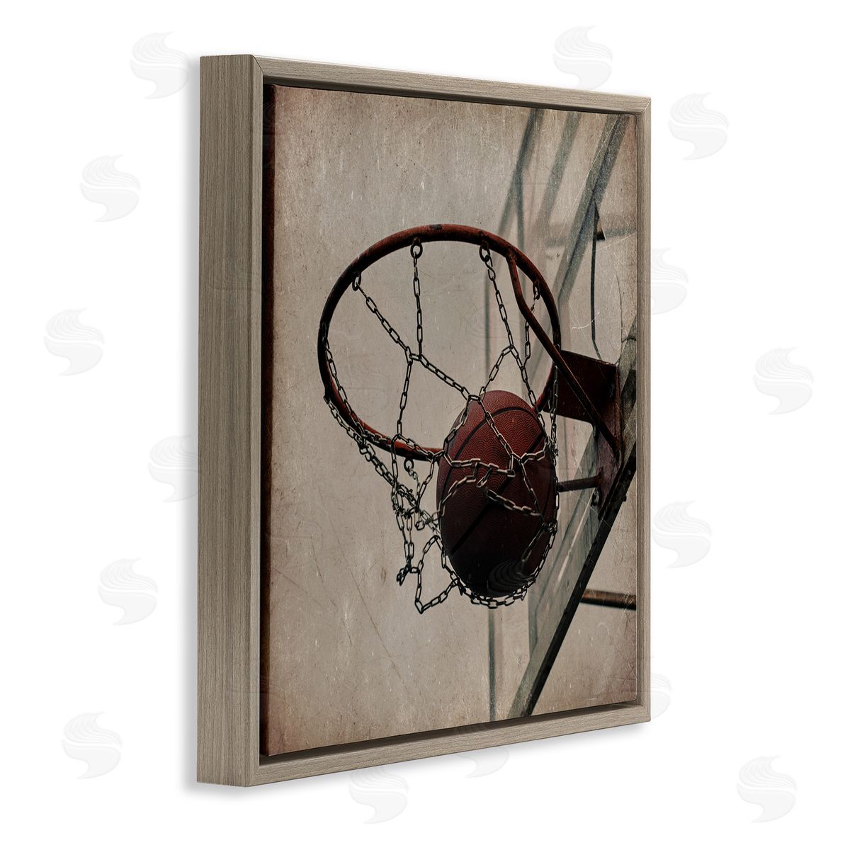 Kim Allen Be The Ball Basketball Brown Floating Frame Canvas Art Print
