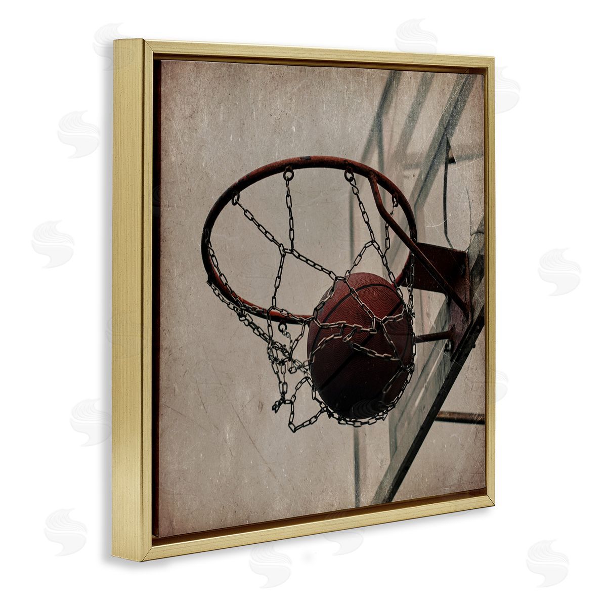 Kim Allen Be The Ball Basketball Gold Floating Frame Canvas Art Print