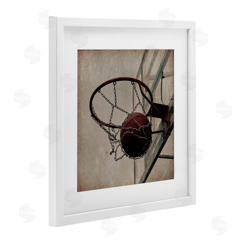 Kim Allen Be The Ball Basketball White Framed Print Under Glass Art