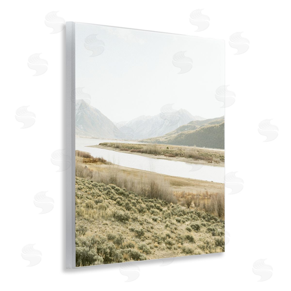 Leah Straatsma River Mountains Peace Wall Plaque Art Print